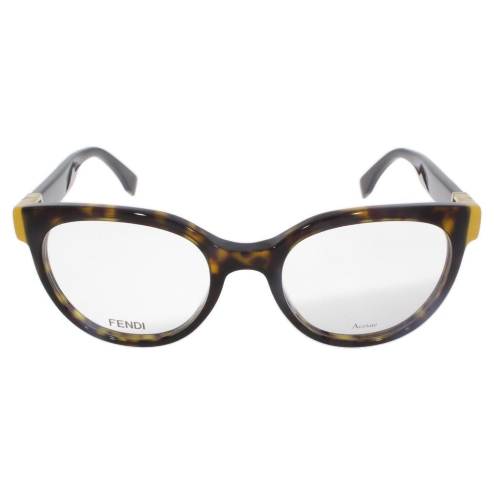 FENDI FF 0131 OPTICAL EYEGLASSES HAVANA/YELLOW/BLACK - Picture 5 of 7